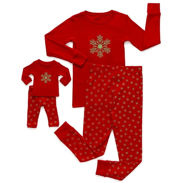 Leveret Kids & Toddler Pajamas Matching Doll & Girls Pajamas 100% Cotton Christmas Pjs Set Fits American Girl 2-14 Years Leveret Kids & Toddler Pajamas Matching Doll & Girls Pajamas 100% Cotton Christmas Pjs Set Fits American Girl 2-14 Years